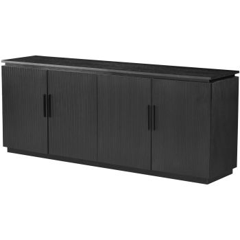 ELIZA collectie zwart design dressoir van MDF, B200 x D45 x H80 cm