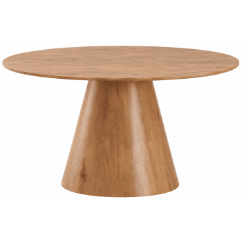 Ronde design eettafel van MDF met eikenhouten look, 120 x 76 cm, MARAIS collectie